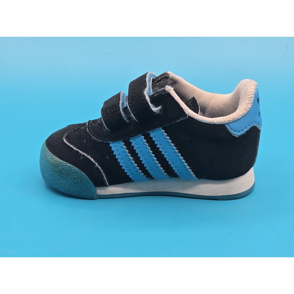 Adidas Black / Blue PYV 702001 Kids Size 4K Shoes Athletic Boys - Picture 3 of 11